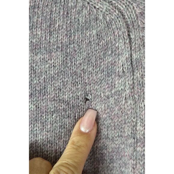 J. Crew Cable Knit Women's 100% Wool Pullover Mauve Sweater Medium - Picture 5 of 11